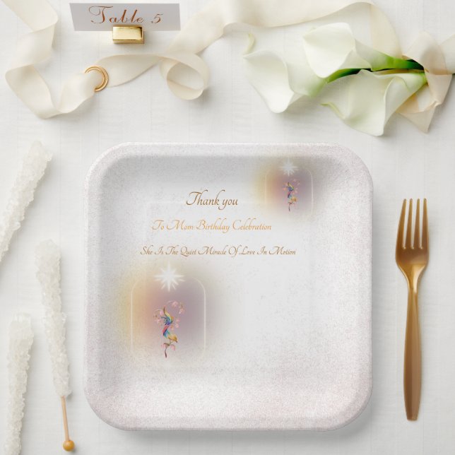 Plato De Papel celebración mágica planchas de papel de cumpleaños (Boda)