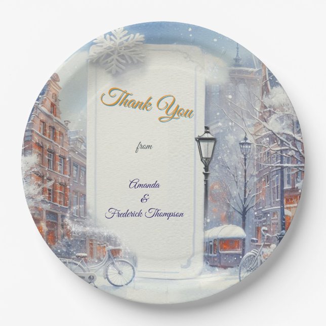 Plato De Papel Celebraciones de invierno en Ámsterdam (Anverso)