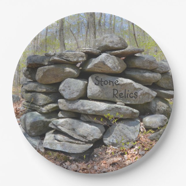 Plato De Papel Celebrando la piedra ceremonial (Anverso)