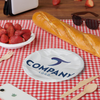 Plato De Papel Celebrar el logotipo de la empresa Personalizado c