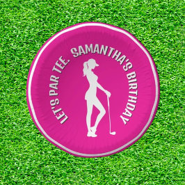 Plato De Papel ¡Celebrar una fiesta de cumpleaños rosado!