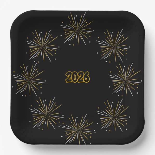Plato De Papel Celebrate 2026 Paper Plate (Anverso)