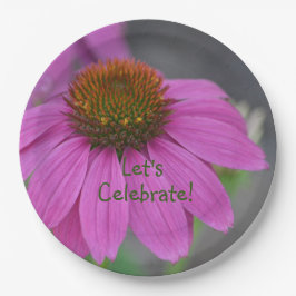 Plato De Papel Celebremos la flor de Cone