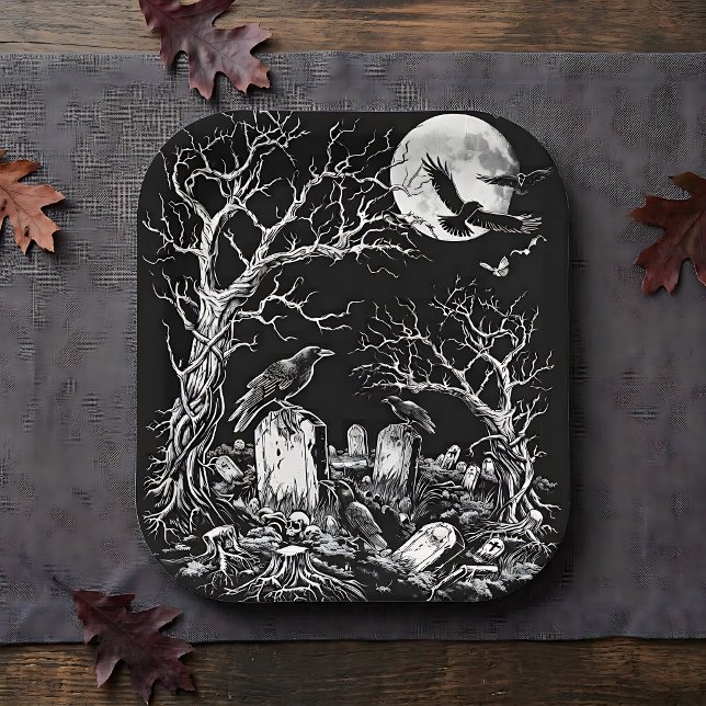 Plato De Papel Cementerio Nevermore (Subido por el creador)