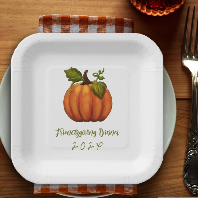 Plato De Papel Cena amistosa Calabaza con leche (Subido por el creador)