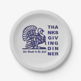 Plato De Papel CENA cristiana simple GRACIAS