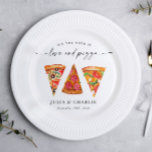 Plato De Papel Cena de ensayo de amor y pizza<br><div class="desc">Placas de papel para la cena de ensayos de amor y pizza</div>