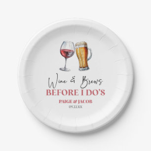 Plato De Papel Cena de ensayo de Wine and Brews Before I Do