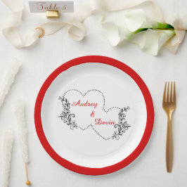 Plato De Papel Cena De La Recepción De La Boda