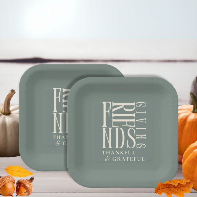 Plato De Papel Cena moderna de Friendsgiving (Subido por el creador)