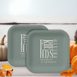 Plato De Papel Cena moderna y amigable