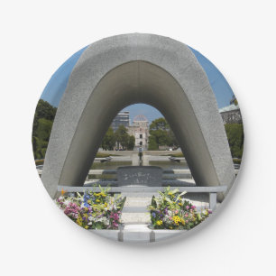 Plato De Papel Cenotafio conmemorativo de Hiroshima