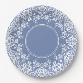 Plato De Papel Centro de encaje de jaspe azul Wedgwood