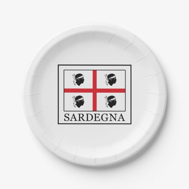 Plato De Papel Cerdeña (Anverso)