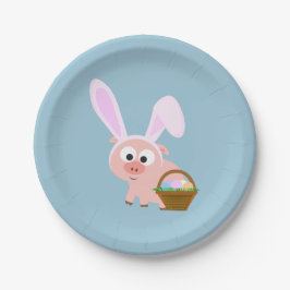 Plato De Papel Cerdo de Pascua