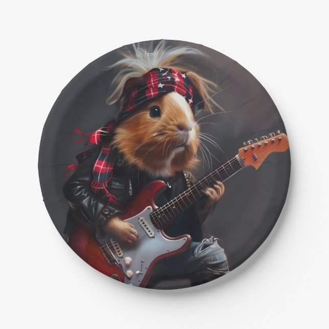 Plato De Papel Cerdo de Rock n Roll (Anverso)