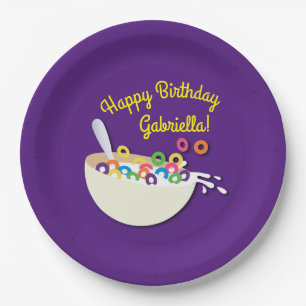 Plato De Papel Cereal Bowl Niños Sleepover Fiesta de Cumpleaños C