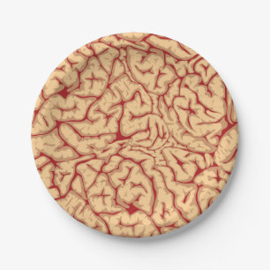 Plato De Papel Cerebros espeluznantes humanos Halloween a