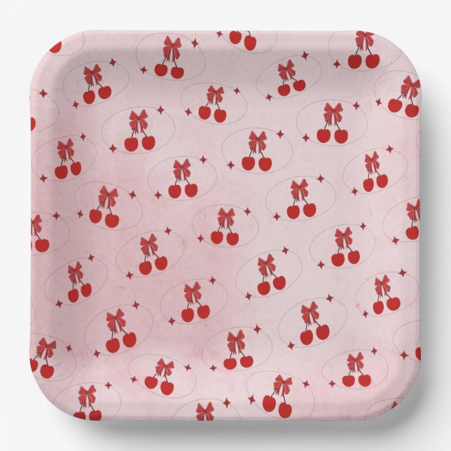 Plato De Papel Cereza (Anverso)