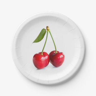 Plato De Papel Cereza dulce