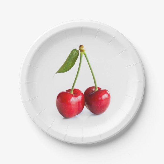 Plato De Papel Cereza dulce (Anverso)