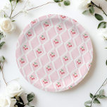Plato De Papel Cerezo en la ducha de cerezo de color rosa superio<br><div class="desc">Cherry on Top Pink Vintage Cherry Baby Ducha Papel Placas a juego.</div>