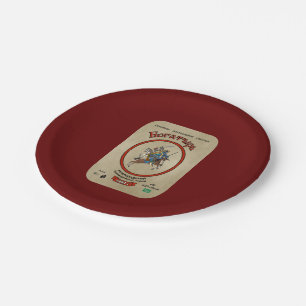 Plato De Papel Cerveza Bogatyr rusa