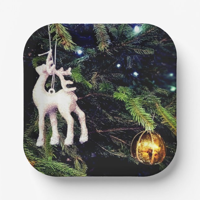 Plato De Papel Cerveza de ciervo y oro (Anverso)