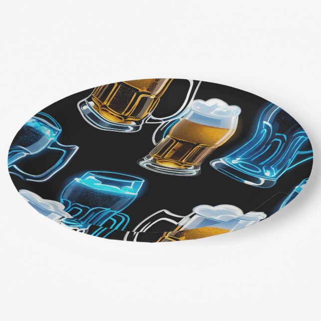 Plato De Papel Cerveza de vidrio Mugs (Angular)