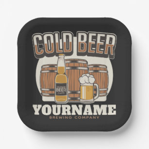 Plato De Papel Cerveza Fría personalizada Fábrica de Barril de Ro
