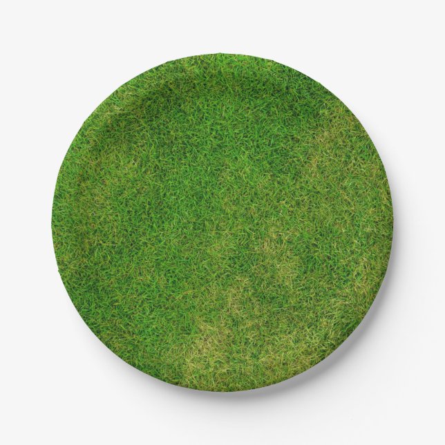Plato De Papel Césped de hierba (Anverso)