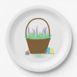 Plato De Papel ¡Cesta de Pascua!