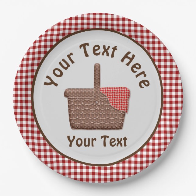 Plato De Papel Cesta de picnic Red Plage (Anverso)