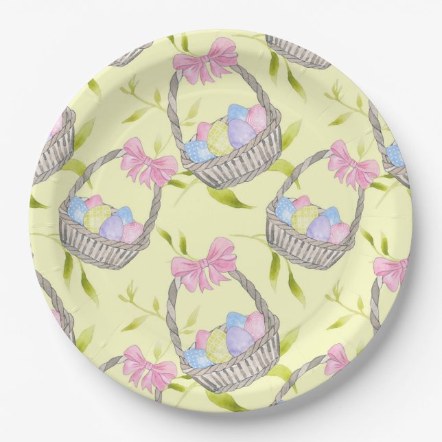 Plato De Papel Cestas de Pascua (Anverso)