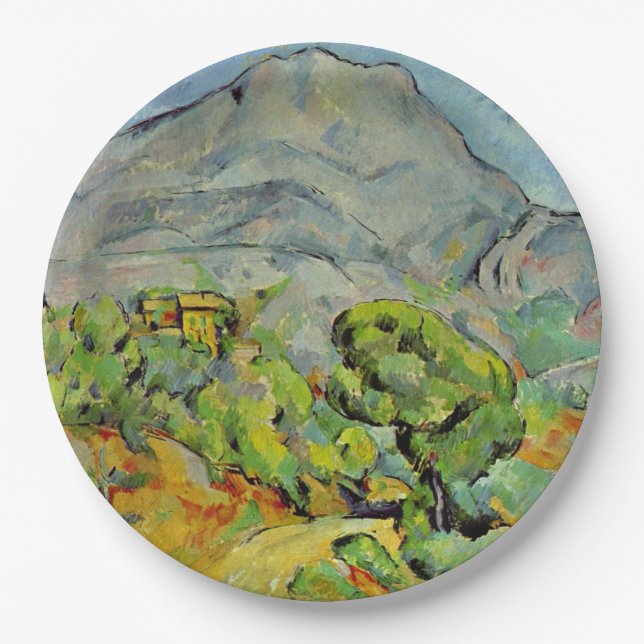 Plato De Papel Cezanne - Carretera cerca de Mont Sainte-Victoire (Anverso)