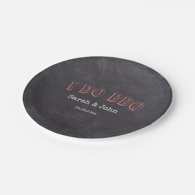 Plato De Papel Chalkboard Rústico país I lo hago BBQ (Angular)