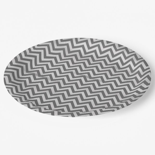 Plato De Papel Chalkboard Zig Zag (Angular)