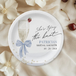 Plato De Papel Champagne Ella se está casando Despedida de solter