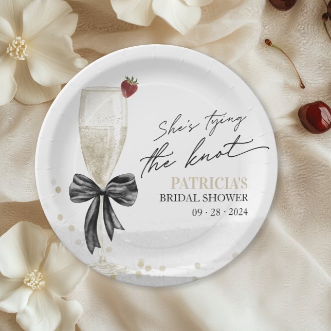 Plato De Papel Champán Ella se está casando Desayuno para la Novi (Subido por el creador)