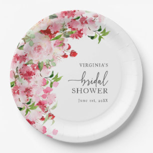 Plato De Papel Champán Rosa para Despedida de Soltera