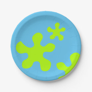 Plato De Papel chapa de papel fiesta azul, liofilizado, placas