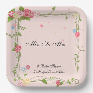 Plato De Papel Chapas de papel para ducha de novia