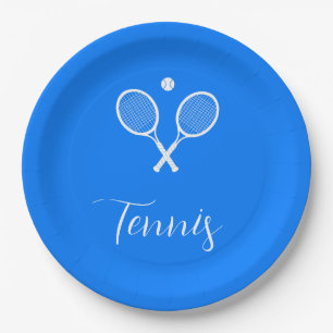 Plato De Papel Chaquetas de tenis y azul Ball Ultramarine