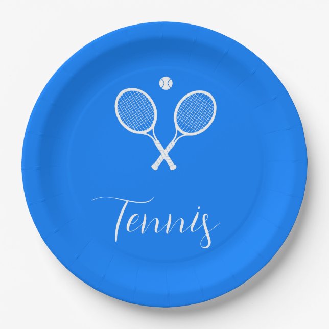 Plato De Papel Chaquetas de tenis y azul Ball Ultramarine (Anverso)