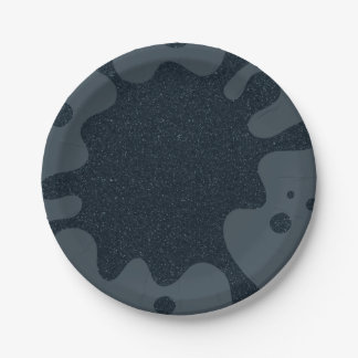 Plato De Papel Charcoal Splash Custom Party Paper Plate