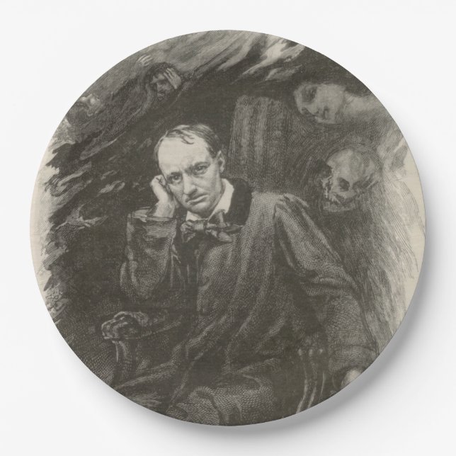 Plato De Papel Charles Baudelaire (por Georges Rochegrosse) (Anverso)