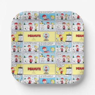 Plato De Papel Charlie Brown Bola de cristal con nieve