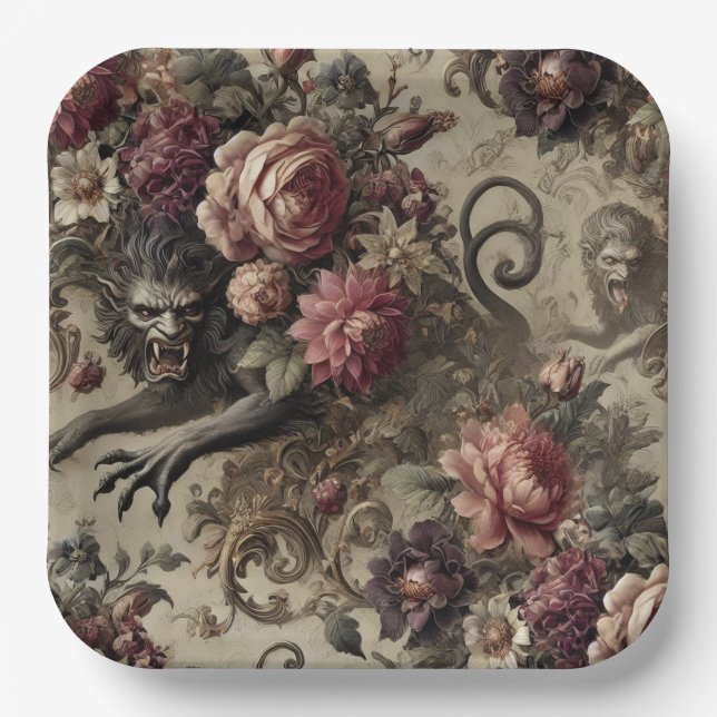 Plato De Papel Château des Loups - Pillow barroco gótico (Anverso)