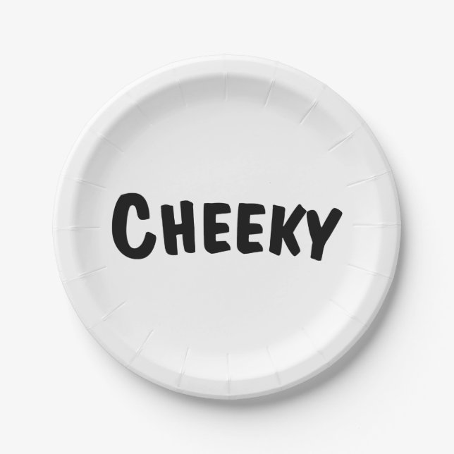Plato De Papel Cheeky (Anverso)