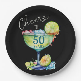 Plato De Papel Cheers to 50 Years Milestone Birthday 